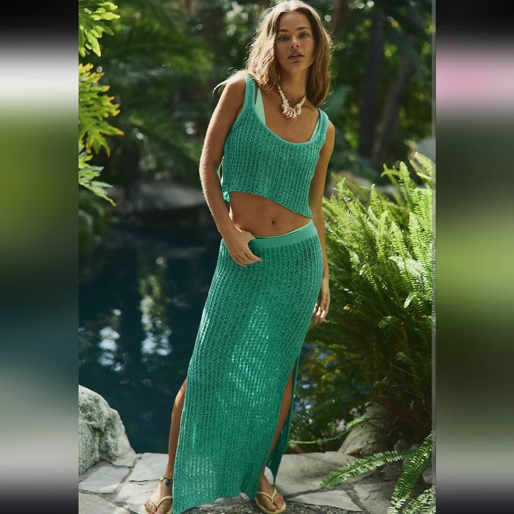 Free People Beach Havana Sweater/‎ Crochet Set